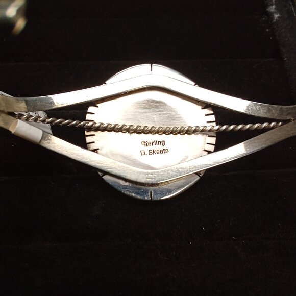 Navajo Handmade Dry Creek Turquoise Cuff Bracelet - Picture 4 of 8